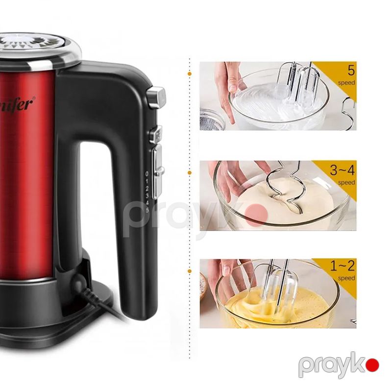 Sonıfer SF-7025 Çoxfunksiyalı Elektrikli Mikser Yumurta Çırpıcı 400W — Blenderlər, xırdalayanlar və mikserlər, Bakı (4)