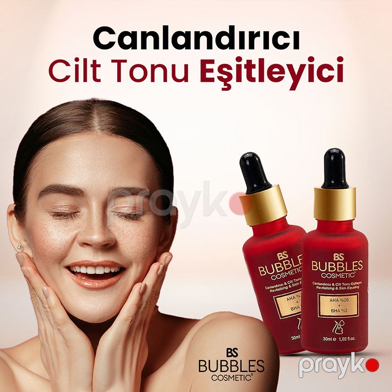 Bs Bubbles Cosmetic Aha & Bha Dəri Canlandırıcı Qırmızı Peeling Üz Serumu 30 ml Dəri Tonlaşdırıcı Krem — Gözəllik və səhiyyə, Bakı (6)