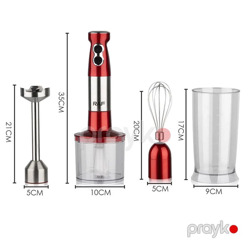 Dəyişən Sürətli Peşəkar RAF İmmersion Blender 1000W Gücündə 4-ü1 Arada Əl Blender Dəsti Paslanmayan Polad Turbo Blender — Blenderlər, xırdalayanlar və mikserlər, Bakı (7)