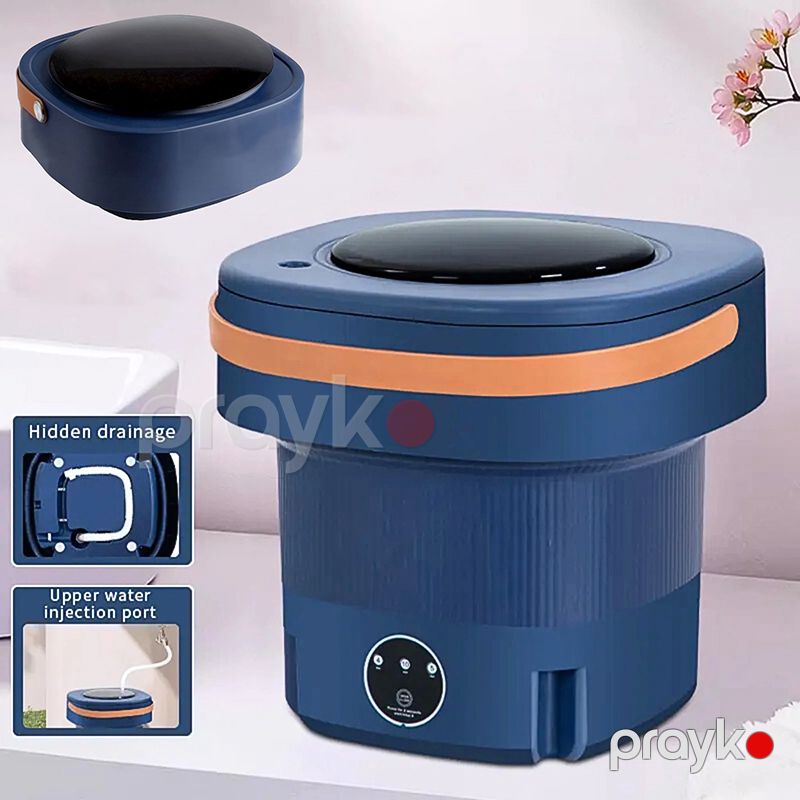 Mini Qatlanan Portativ Paltaryuyan 12L Maşınlar Santrifüj Quruducu ilə Mini Qatlanan Vedrə Paltaryuyan Maşın — Paltaryuyan maşınlar, Bakı (7)