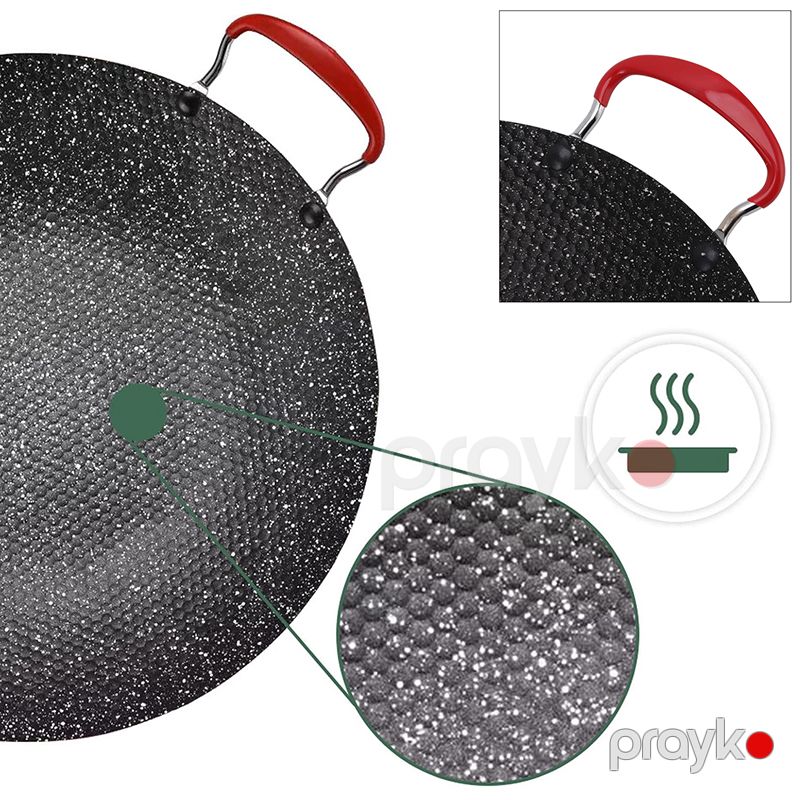 Sac Qril Tavası Yapışmayan Parlaq Dəyirmi Barbekü Gill sac tava Plitəsi Qaz Seramik Sobası, Düşərgə üçün Praktik 37sm — Qablar və mətbəx əşyaları, Bakı (4)