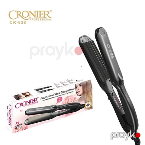 Cronıer Buruq Feni CR-928 Saç Burma Feni Professional Saç Buruq Feni Qara Cronier CR-928 Su Dalğası Feni — Bakı