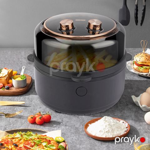 Yeni Nəsil DSP Çoxfunksiyalı Hava Fritözü 1350W 6 Proqrama Sahib Qazan Formalı Ağıllı Qril Air Fryer 5.5L 80-200°C — Bakı