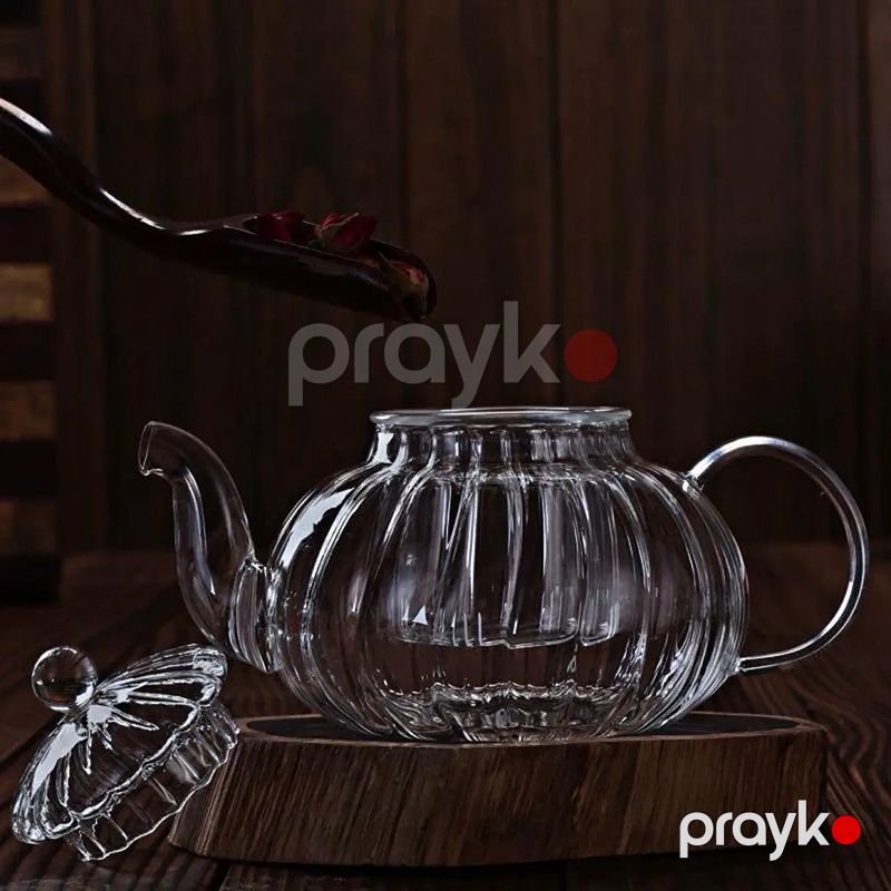 Şüşə Çaynik Çıxarıla Bilən Filtrli Dəm Çayniki 600 ML — Çaynikler və qəhvə qabları, Bakı (6)