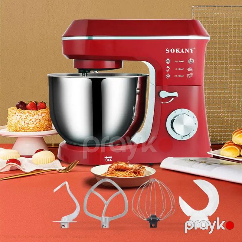 Sokany 268 Xəmir Yoğurma Maşını Elektrikli 1100W Gücə Malik Mikser — Blenderlər, xırdalayanlar və mikserlər, Bakı (2)