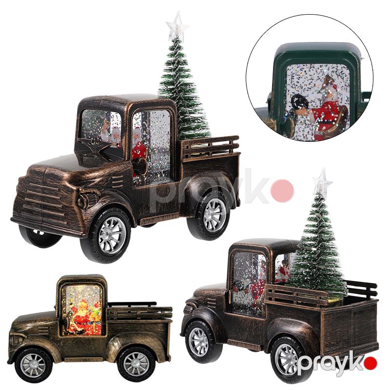Şaxta Baba Maşnı Retro Yük Maşını Qar Kürəsi Fənəri Mini Yük Maşını Traktor Santa Klaus LED Yük maşını BB 252-10 — Mallar, Bakı (6)
