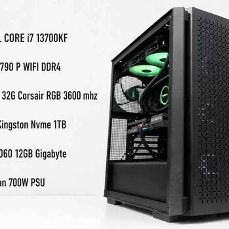 Oyun kompüteri Intel i7-13700KF, RTX 3060 12GB, 32GB RAM — Bakı