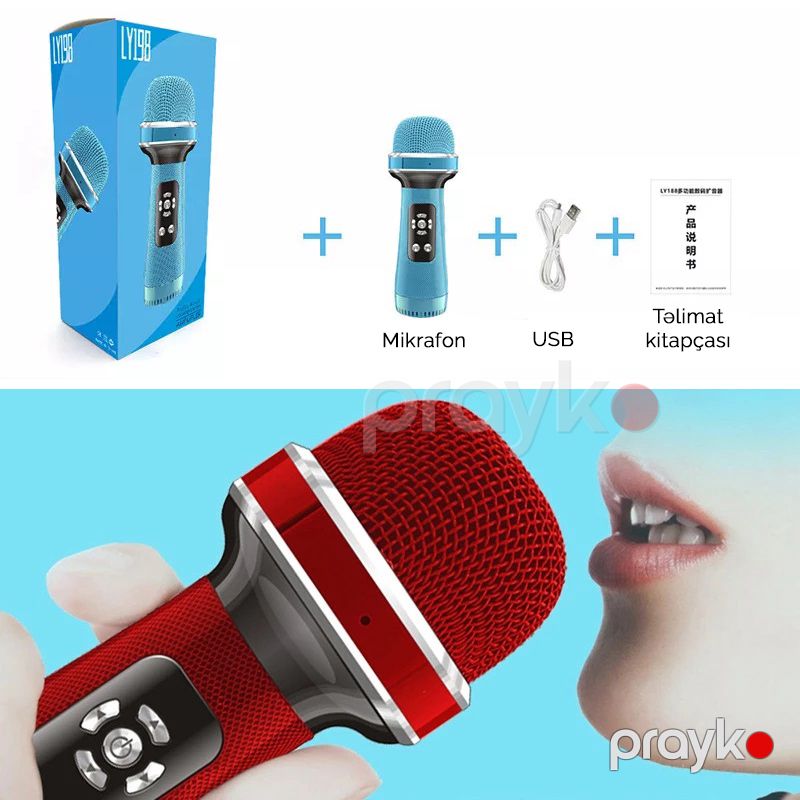 Portativ Simsiz Karaoke Mikrofonu Mini Bluetoothlu Əl Mikrofonu Simsiz Mikrofon Uşaq və Böyüklər üçün Karaoke Mikrofonu — Oyuncaqlar, Bakı (6)