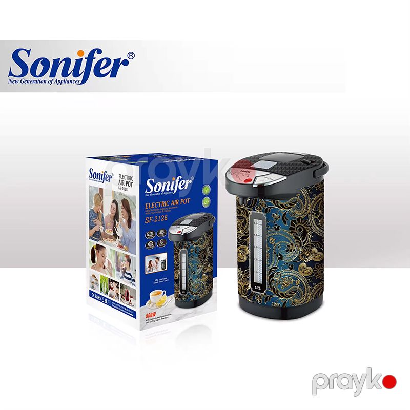 Sonifer SF-2126 Termo Çaydan Paslanmayan Polad Elektrikli Çaydan Böyük Tutumlu Çaydan 5L Termopot — Samovarlar, Bakı (2)