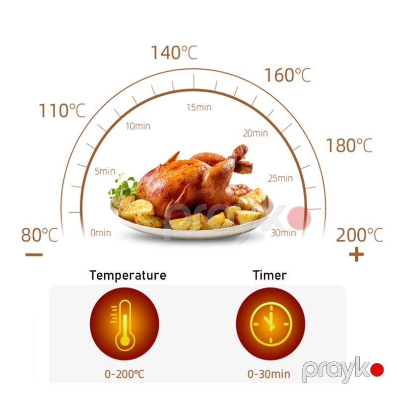 Dessını 5.2L DSN-DS805 Air Fryer Yağsız Elektrikli Hava Fritözü 5.2l Tutumlu Ağ Qızılı rengli Fritöz — Digər mətbəx texnikası, Bakı (2)