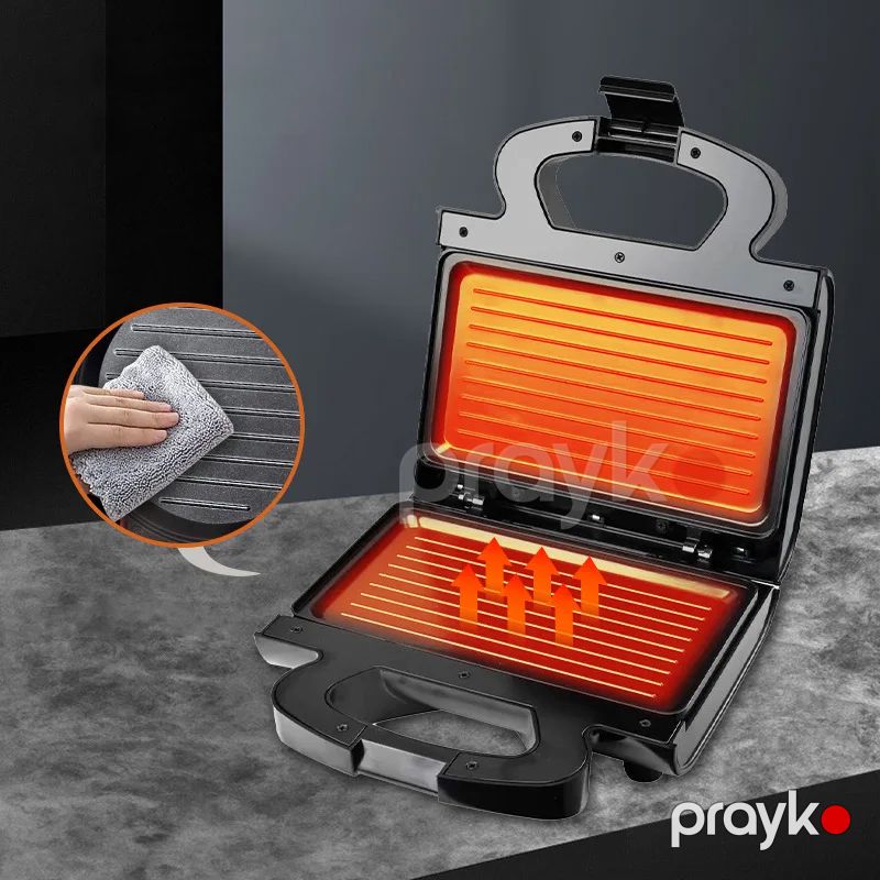 Sokany Qeyri-yapışmayan Toster SK-BBQ-848 2 Bişirmə Plitəli Elektrikli Qapalı Qril Toster Asan Təmizləməli Sandwich Maker — Toster və vaflyasıcı, Bakı (3)