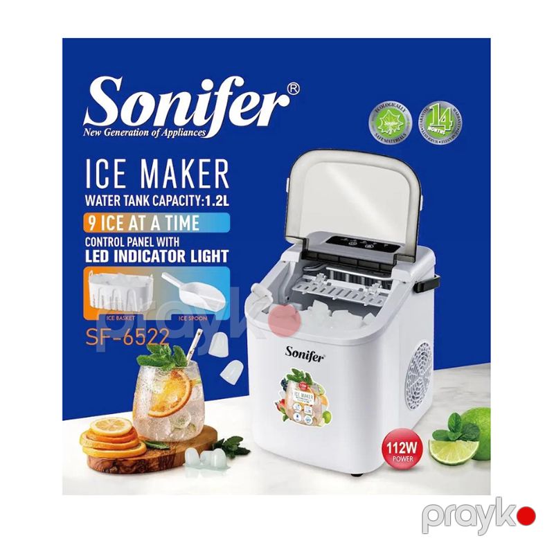 Sonifer SF-6522 Mini Elektrikli Buz Hazılayan Maşın Təmiz Buz Hazırlamaq Üçün Tutumu 1,2 L — Soyuducular, Bakı (6)