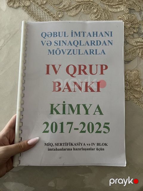Məhsul: “Qəbul imtahanı və sınaqlardan mövzularla – IV qrup bankı — Bakı