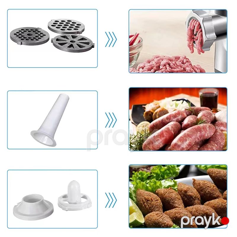 Sonifer SF-5019 Yeni Yüksək Keyfiyyətli 1500W Çoxfunksiyalı Kolbasa Hazırlayan Ətmaşını Elektrikli Paslanmayan Polad Ət Çəkən — Digər mətbəx texnikası, Bakı (5)