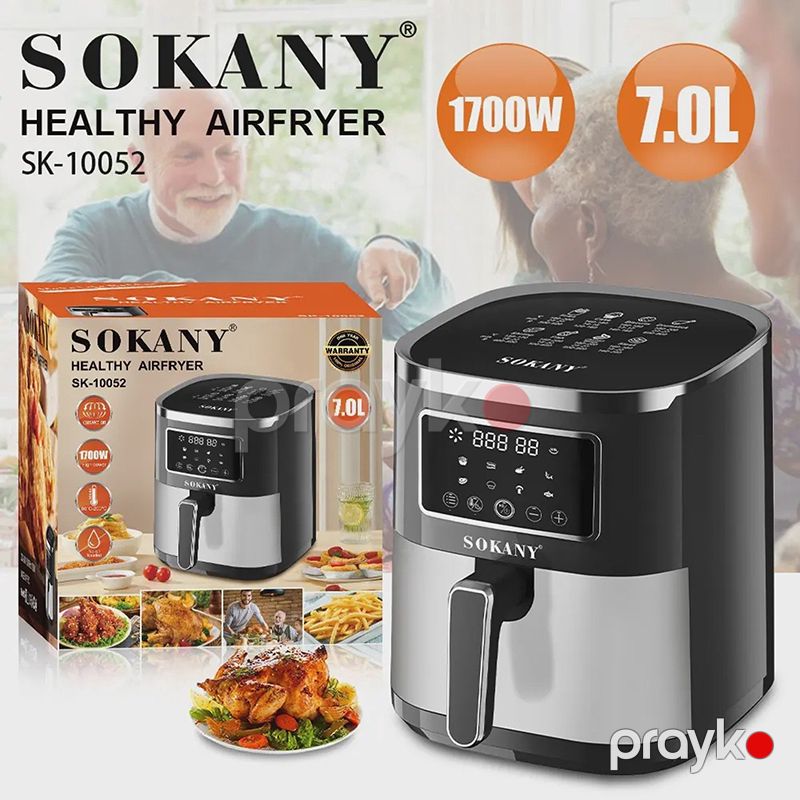 Sokany SK-10052 Hava Fritöz SK-10052 Paslanmayan Polad Fritöz 7L 1700W Çoxfunksiyalı Hava Qril Air frey Fritöz — Digər mətbəx texnikası, Bakı (5)