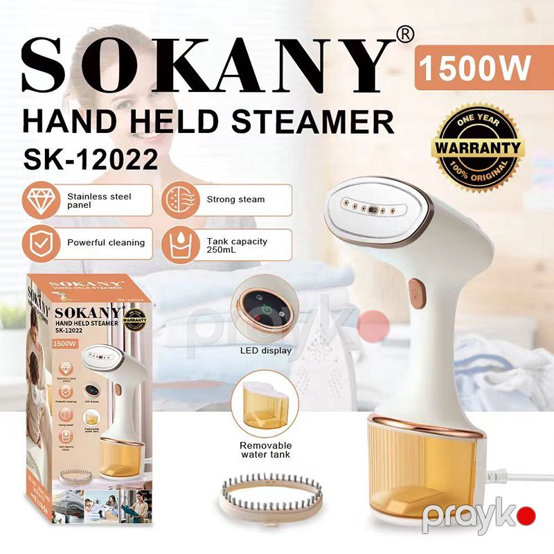 Sokany Əl Buxarlı Ütü 1500W 250ml Model SK-12022 Buxar Ütüsü Sokany SK-12022 Paltar üçün Buxarlı Ütü 250 mm — Ev texnikası, Bakı (3)