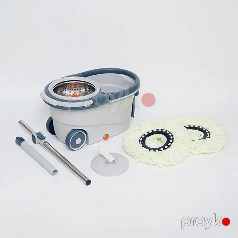 Mop Maestro 360° Fırlanan Yüksək Keyfiyyətli PVC Mop Döşəmələrin Təmizlənməsi Üçün Fırlanan Mikrofiber Paspas Vedrə Dəsti — Mallar, Bakı (3)
