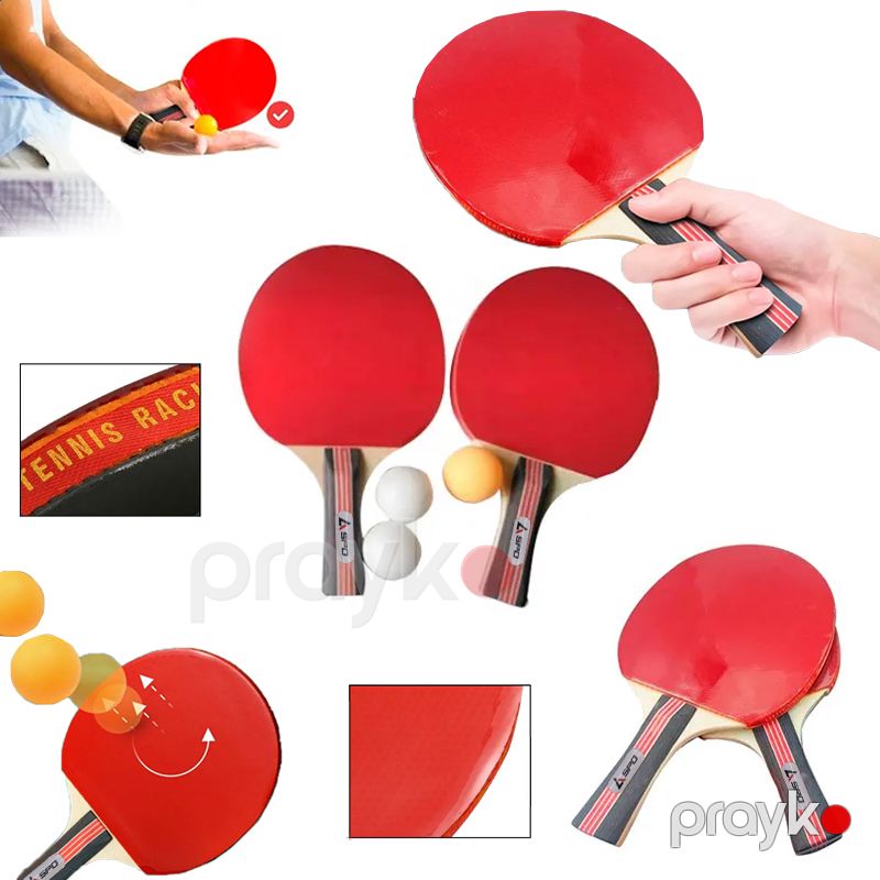 Professional Aspo Stolüstü Tennis Raketkası Xüssusui Dizaynla Hazirlanmış Davamlı Tennis Raketkası Deti 3 Ping Pong Topu — İdman, hobi, istirahət, Bakı (5)