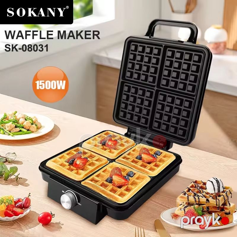 Sokany SK-08031 İstiliyədavamlı Gövdəli Kompakt Yapışmayan Toster Vaflilər üçün vafli bişirən 1500V — Toster və vaflyasıcı, Bakı (4)