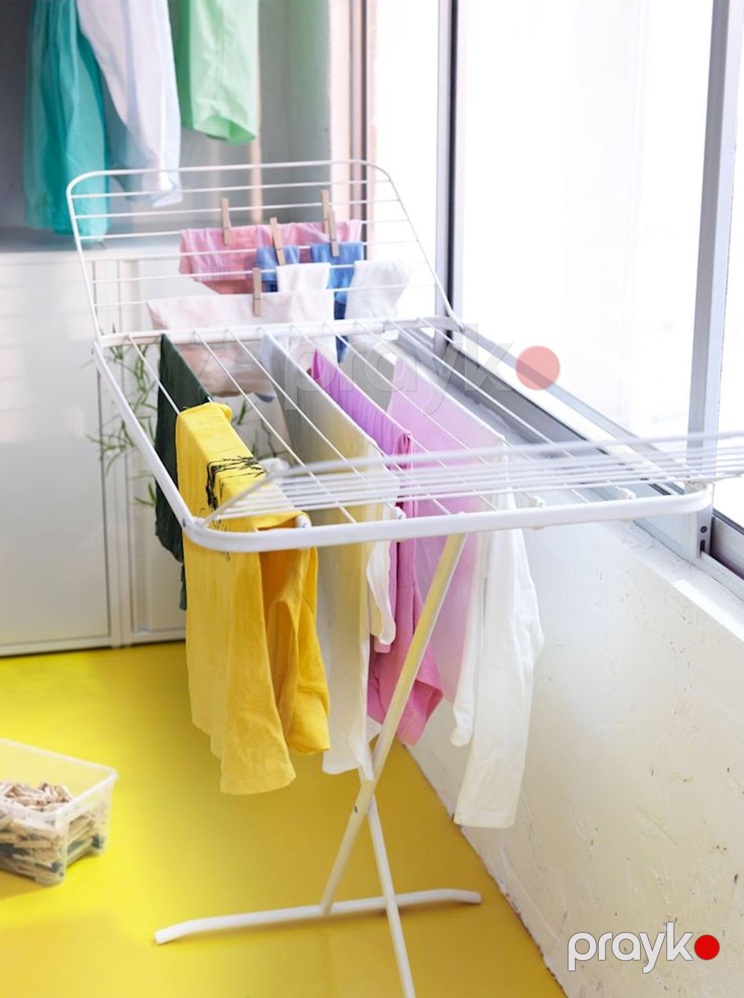 Paltar üçün quruducu IKEA Mulig, 173x57x103 sm, ağ — Mallar, Bakı (2)