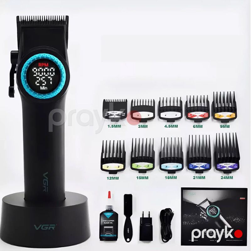 VGR V-001 Professional Kişilər Üçün Trimmer Elektrikli Saç Saqqal Təraş Maşını Ülgüc — Usturalar, trimmerler və epilyatorlar, Bakı (5)