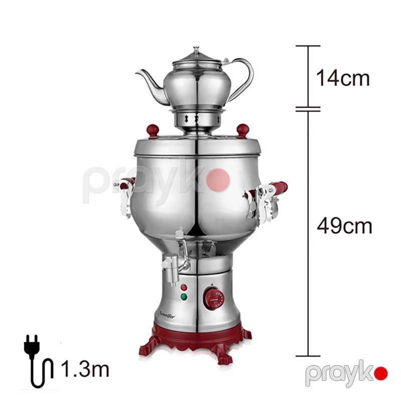 Sonifer SF-2084 Yüksek Keyfiyyətli Paslanmaz Polad Samovar 6l Sonifer Elektrikli Semavar Dəsti — Samovarlar, Bakı (2)
