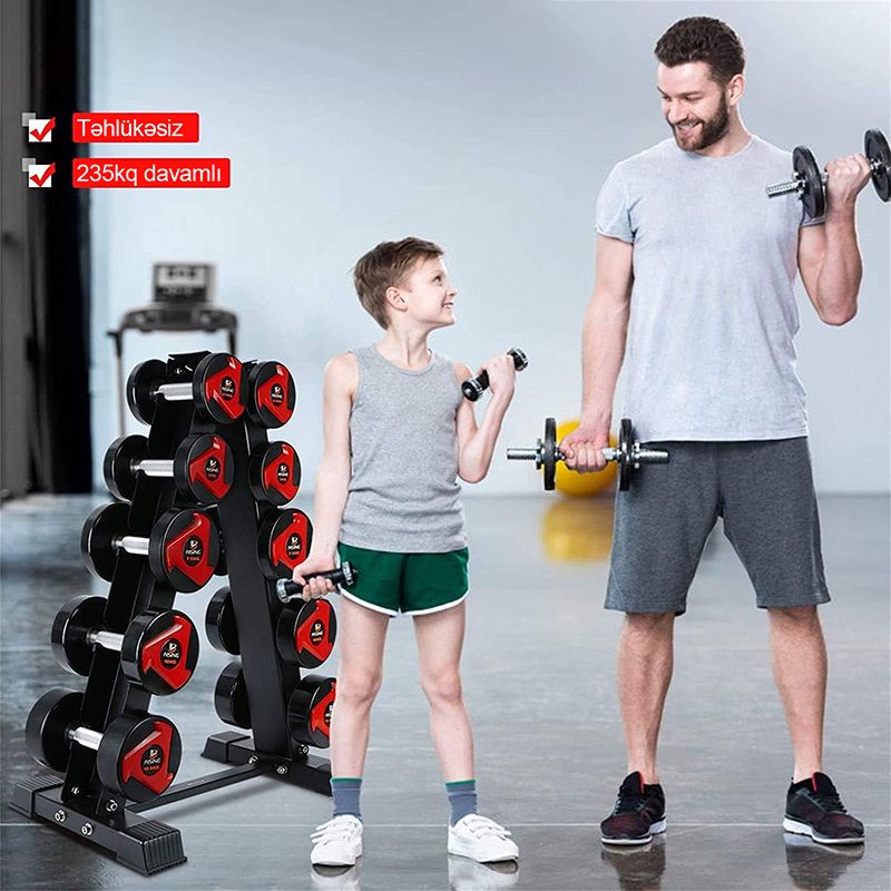 5 Pilləli Dumbbells Qantel Saxlama Stendi Polad Qantel Rəfi 5 Qatlı Ağır Yüke Davamlı Qantel Ağırlıq Saxlama Aləti 235kq — Fitness və simulyatorlar, Bakı (4)