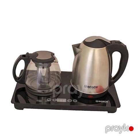 Bosch BH-1311 Çoxfunksiyalı Elektrikli Çaydan Çaynik Dəsti Paslanmayan Polad Çaydan Şüşə Çaynik 2000 W — Bakı