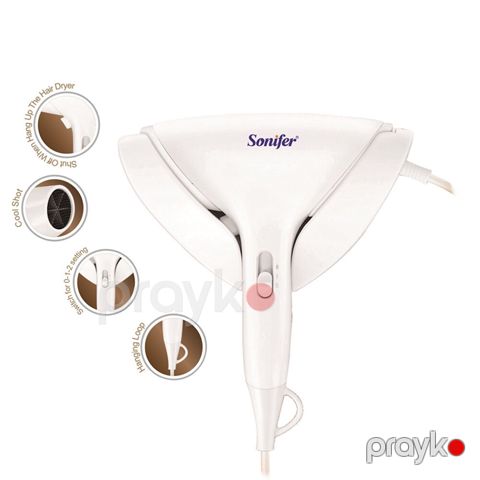 Sonifer SF-9511- Fen, Hava Feni, 1800W Güc, 3 Temperatur Rejimi, Plastik Korpus, Asılqan — Bakı