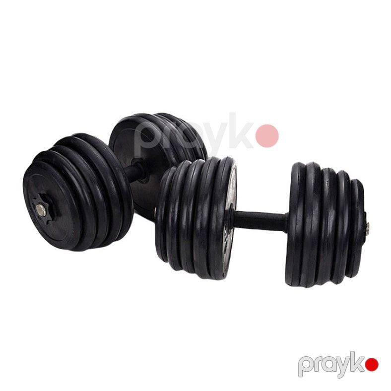 Qantel Dəsti 40kq Kauçuk Qantel Dəsti 2x 20kq — Fitness və simulyatorlar, Bakı (3)