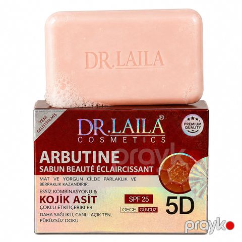 Dr. Laila Cosmetics Arbutin & Kojik Asit 5D Üz və Bədən Sabunu – Dəri Tonunu Bərabərləşdirən Premium Sabun — Bakı
