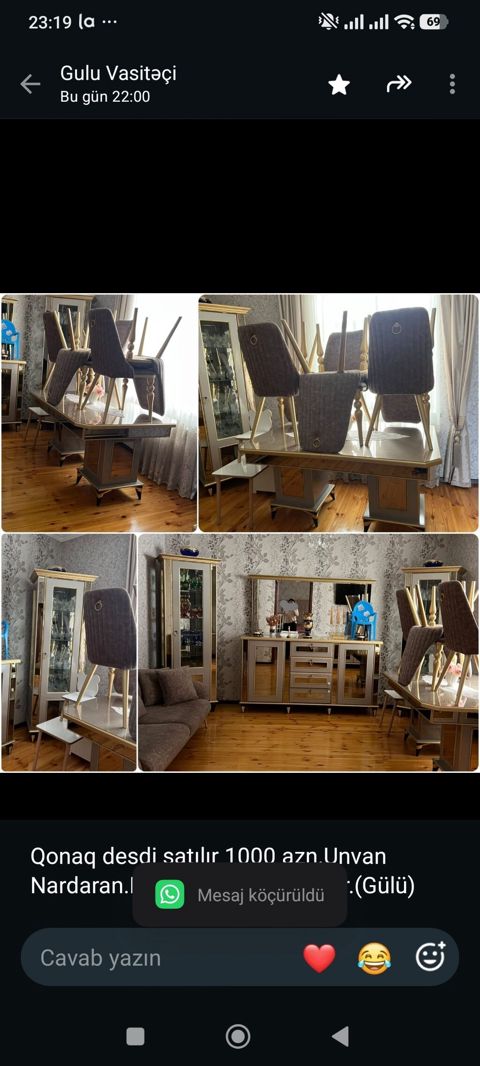 Qonaq desdi satılır 1000 azn.Unvan Nardaran.Masa acillr.6 — Bakı
