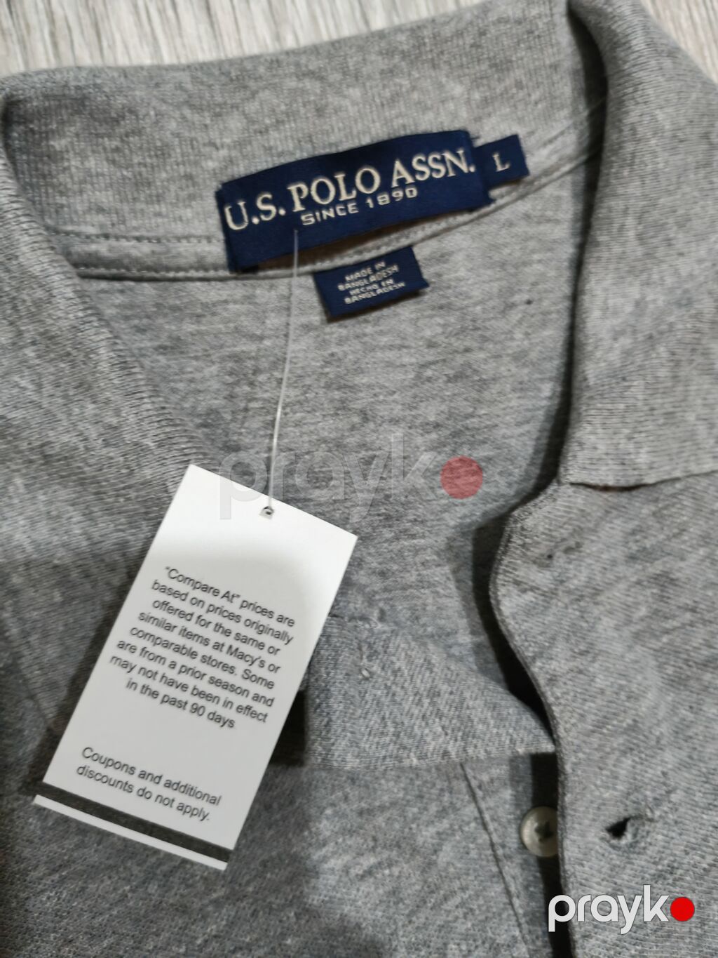 Polo köynək, U.S. Polo Assn, L, rəng - Boz — Futbolka və polo, Bakı (4)