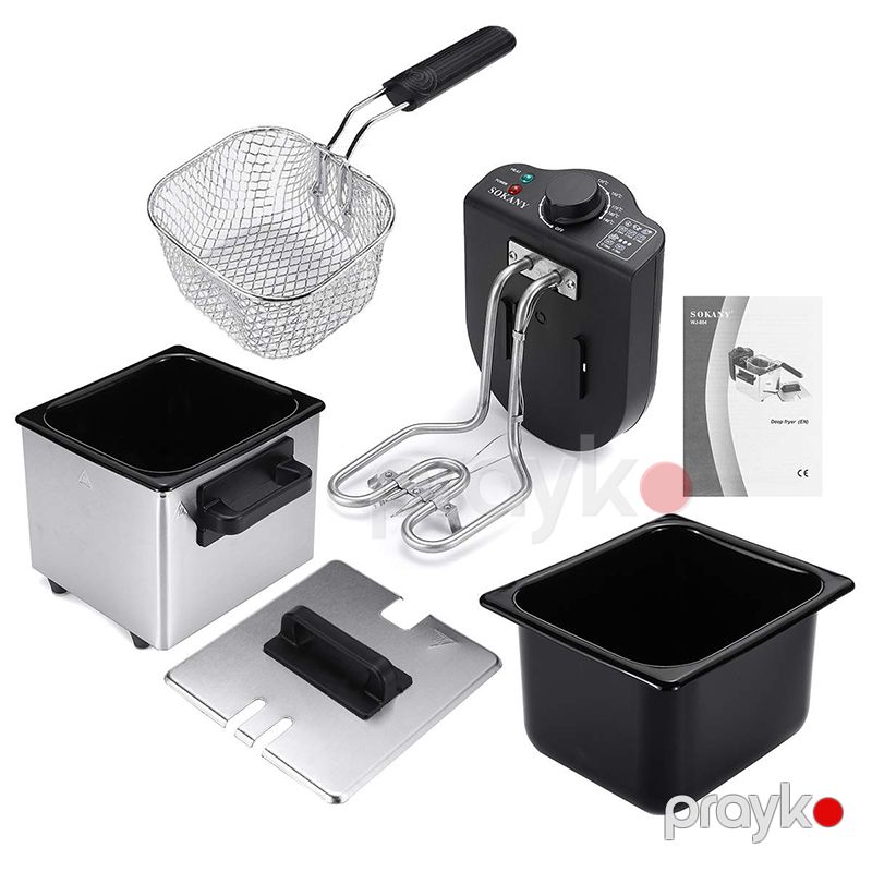 Sokany WJ-804 Fritöz Elektrikli Qızartma Sobası Termostat Fri Aparatı — Soba və qrillər, Bakı (6)