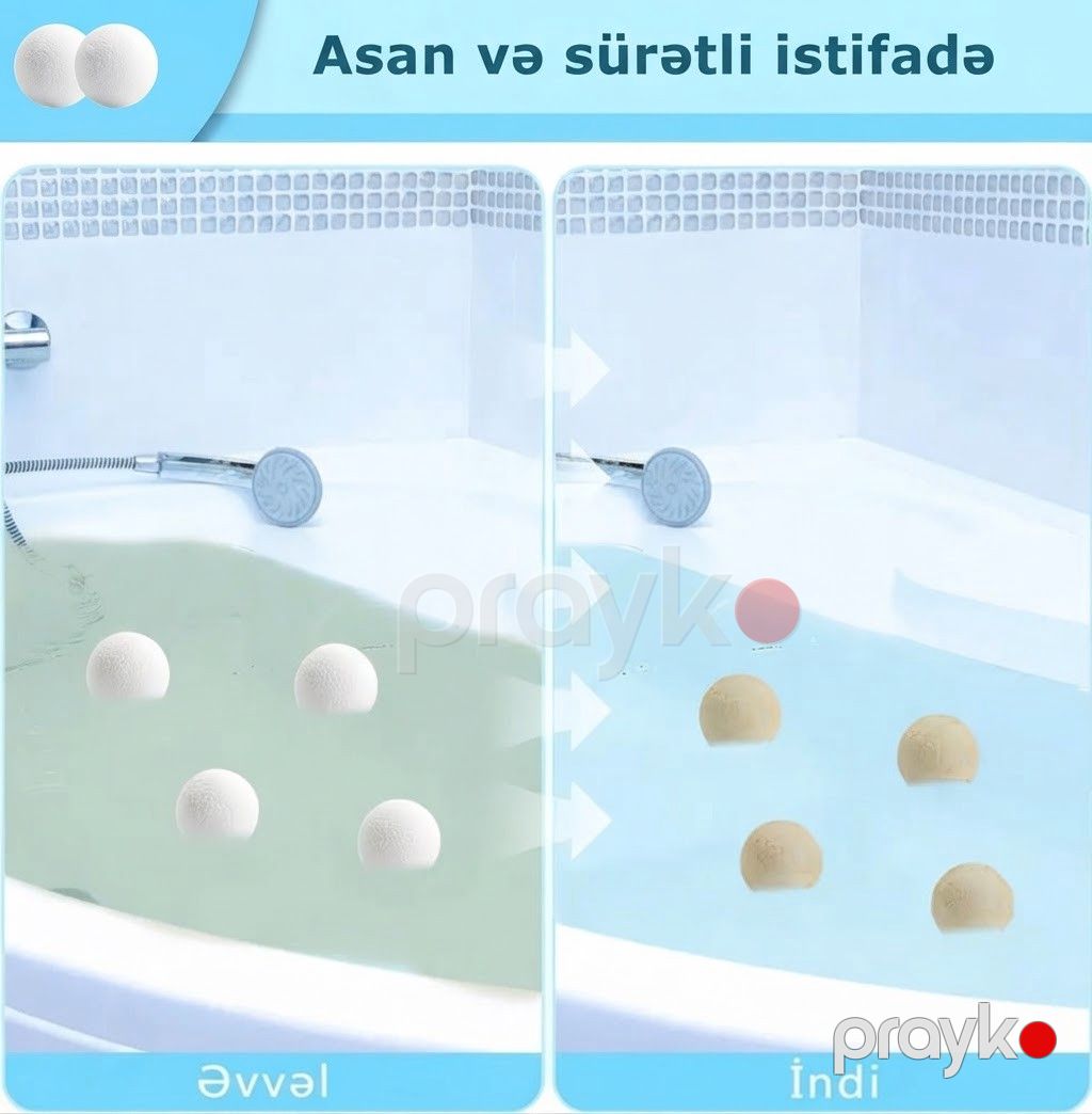 Hovuz və vanna üçün su təmizləyici filtr topları poliester ağ — Mallar, Bakı (2)