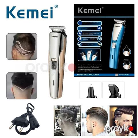 Kemei KM-1411 Saç və Saqqal Kəsmək Üçün Trimmer Saç Kəsici Peşəkar Simsiz Saç və Saqqal Kəsici — Bakı