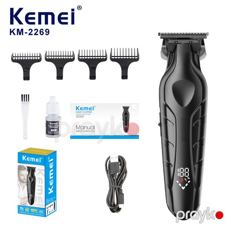 Kemei Km-2269 - Trimmer Professional Saç Kəsici 2000mAh Lityum Batareyalı Simsiz Saç Kəsicisi — Usturalar, trimmerler və epilyatorlar, Bakı (3)