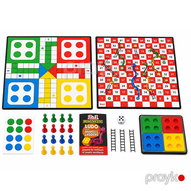 2-si 1-də Maqnitli Ludo və İlan-Nərdivan Stolüstü Oyunu — İdman, hobi, istirahət, Bakı (2)