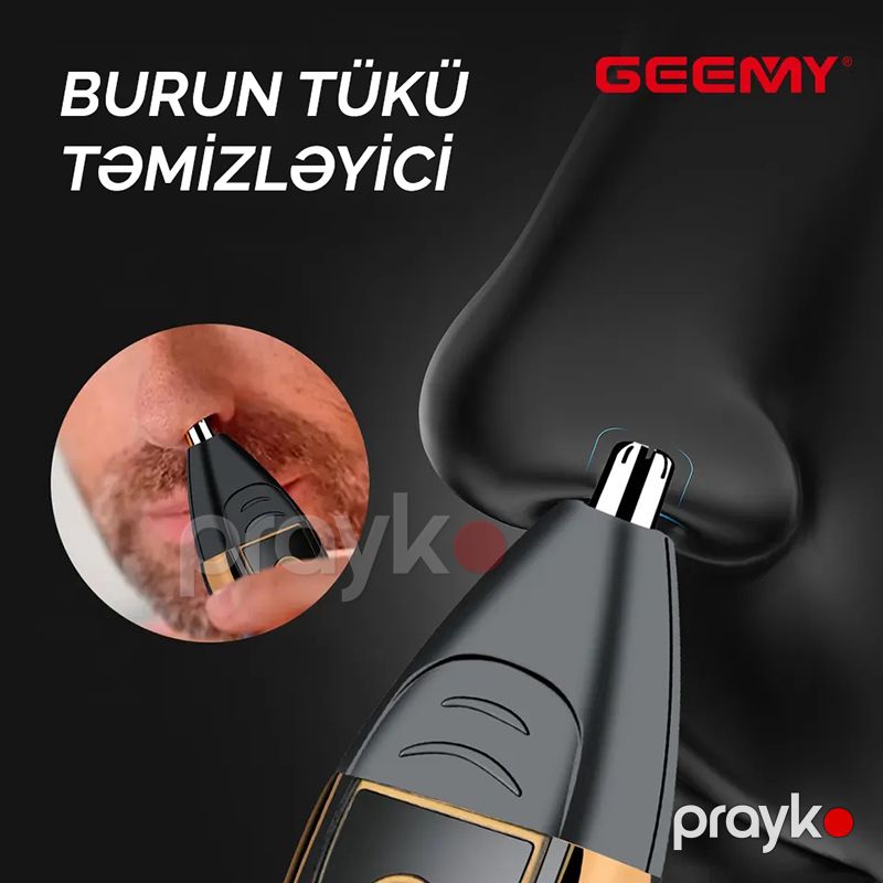 Geemy GM 595 Professional Saç Kəsmə Maşını Trimmer 3 Başlıqlı Üzqırxan Maşın — Usturalar, trimmerler və epilyatorlar, Bakı (3)