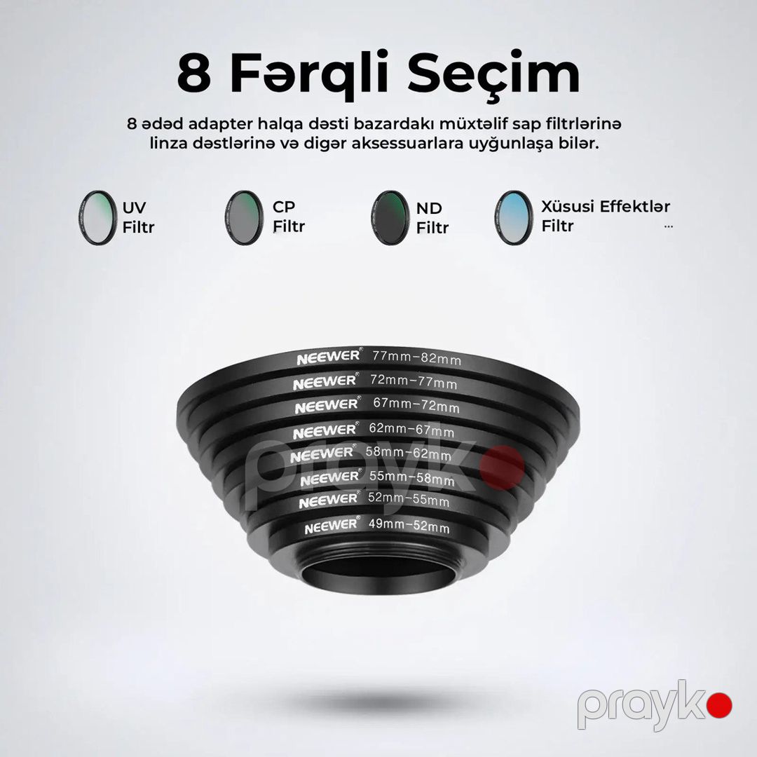 Obyektiv filter adapter halqa dəsti Neewer Neewer — Foto və video texnikası, Bakı (2)