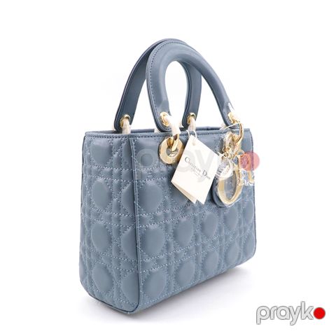 Göy Gradient Ombre Stili Christian Dior Dior Lady Qadın Çantası Mavi — Bakı