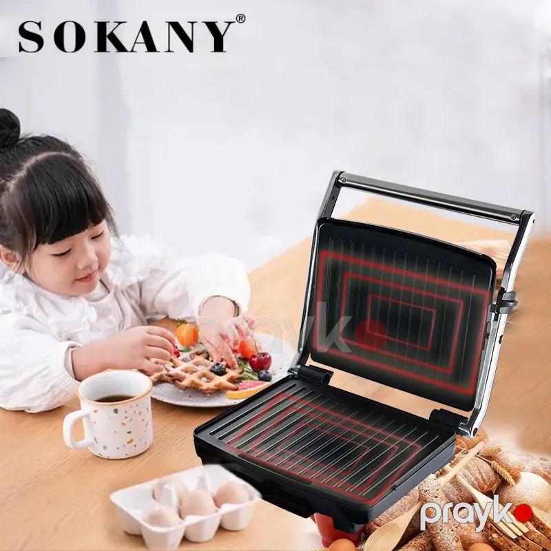 Sokany SK-210 Çoxfunksiyalı Elektrikli Toster Sandviç Biftek İzgaralar Hazırlayıcı Toster 2000W — Toster və vaflyasıcı, Bakı (6)