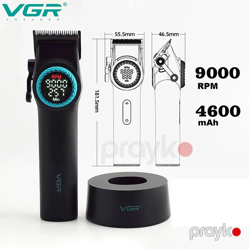 VGR V-001 Professional Kişilər Üçün Trimmer Elektrikli Saç Saqqal Təraş Maşını Ülgüc — Usturalar, trimmerler və epilyatorlar, Bakı (6)