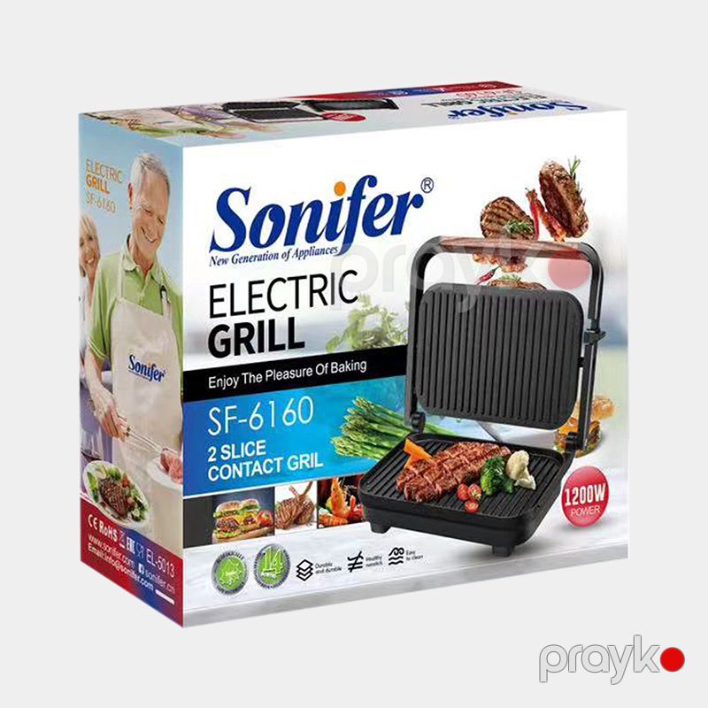 Sonifer SF-6160 Çoxfunksiyalı Elektrikli Toster Sandviç Tost Izgara Hazırlayan 1200W — Toster və vaflyasıcı, Bakı (6)