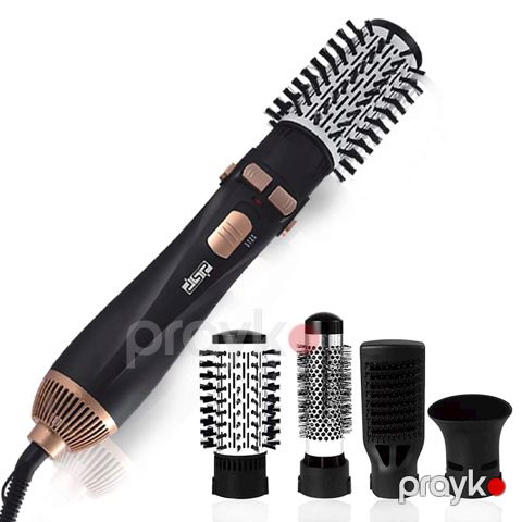 İsti Hava Fırçası 4 Başlıqlı Dəyişdirilə Bilən Fen Darağı Bir Addımlı Güclü Elektrikli Saç Düzləşdirici Roller Fen Qıvırıcı Styling Başlıq — Bakı