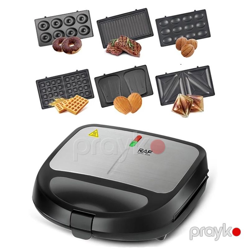 6-sı 1 Arada RAF Grill multimaker Elektrikli Çoxistifadəli Toster 6 Çıxarıla Bilən Panellə Sahib Peşəkar Qril Toster Multi-Baker Sendviç Hazırlayıcı — Toster və vaflyasıcı, Bakı (2)