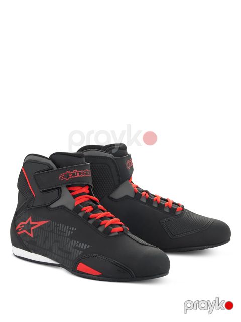 Motosikl çəkmələri Alpinestars 1303 11.5, dəri, qara/qırmızı, ölçü 45 — Bakı