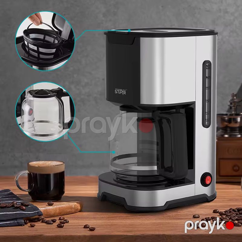 Wınnıng Star ST-9708 Kofe Dəmləyən Maşın Kofe Aparatı 1000W — Digər mətbəx texnikası, Bakı (4)