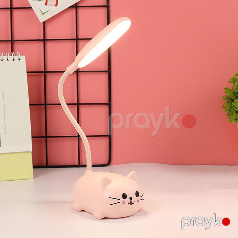 LED Portativ Sevimli Pişik Gecə Lampası, Uşaqlar üçün USB Doldurula bilən Kiçik Stol Lampası — Mallar, Bakı (5)