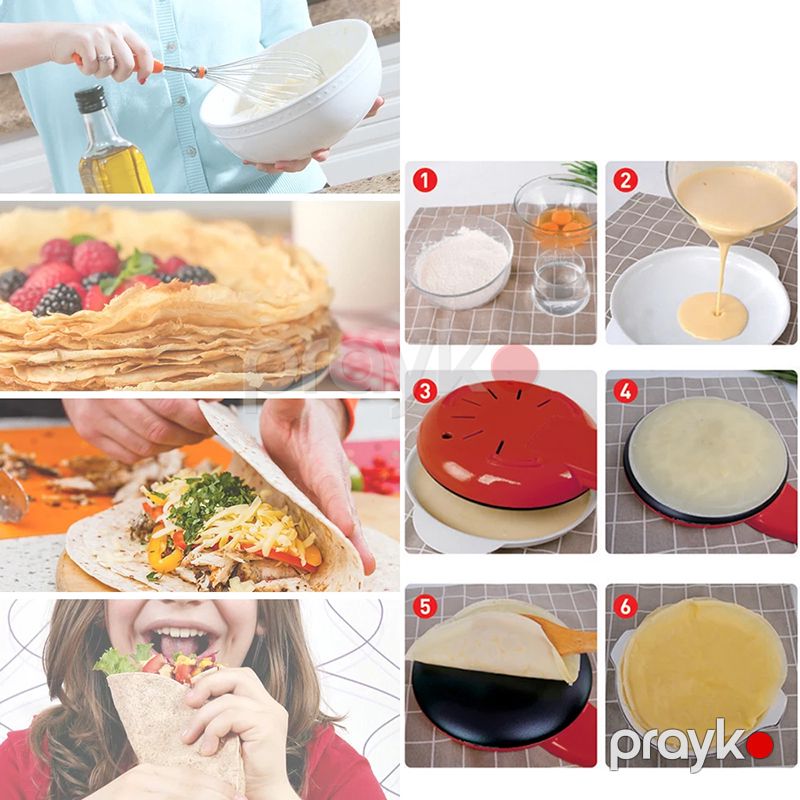 Sonifer SF-3038 Yüksək Keyfiyyətli Pancake Tavası Elektrikli Krep Blinçik Tavası — Toster və vaflyasıcı, Bakı (3)